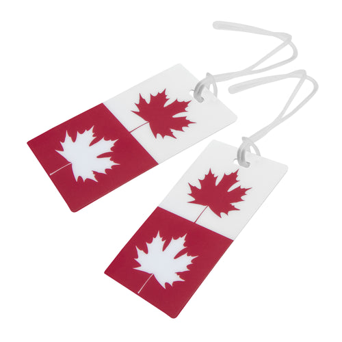 Maple Leaf Maple Leaf Id Tags - 2 Pc Set Red/White