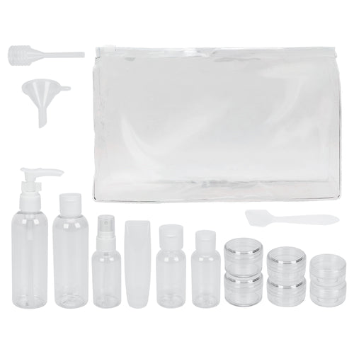 Maple Leaf 16Pc Bottle Set Zip Lock Pouch - Clear

Bottles - Clear With White Caps/Lids

Spatula & Dropper - White