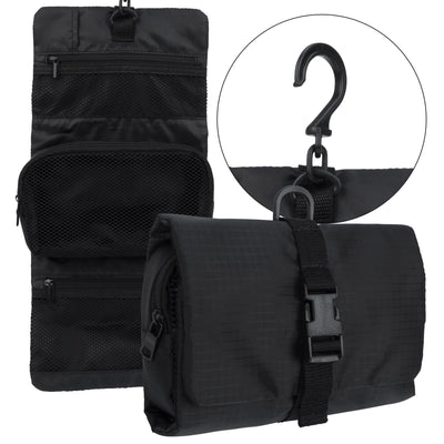 Maple Leaf Travel Hanging Toiletry Case Black