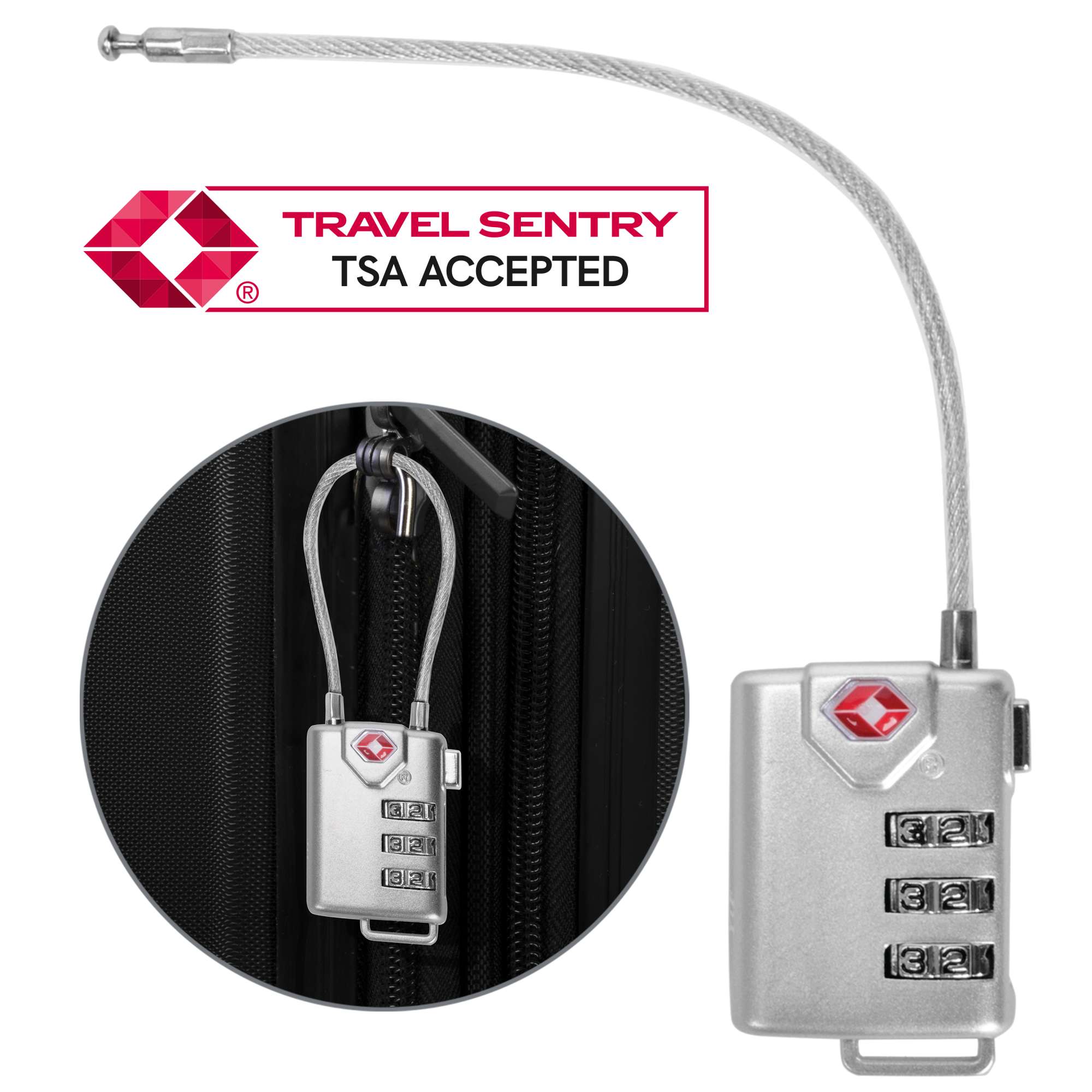 Maple Leaf Easy Locking Flex Cable 3 Dial Combination Lock – Maple Leaf ...