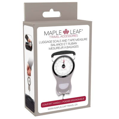 Maple Leaf Luggage Scale & Tape Measure Grey