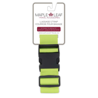 Maple Leaf Luggage Strap Black, Red