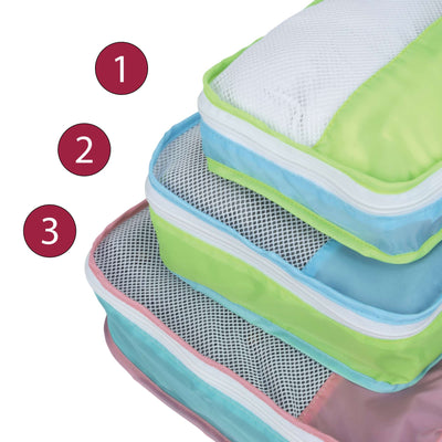 Maple Leaf Maple Leaf Kids Packing Cubes - Set Of 3 Assorted