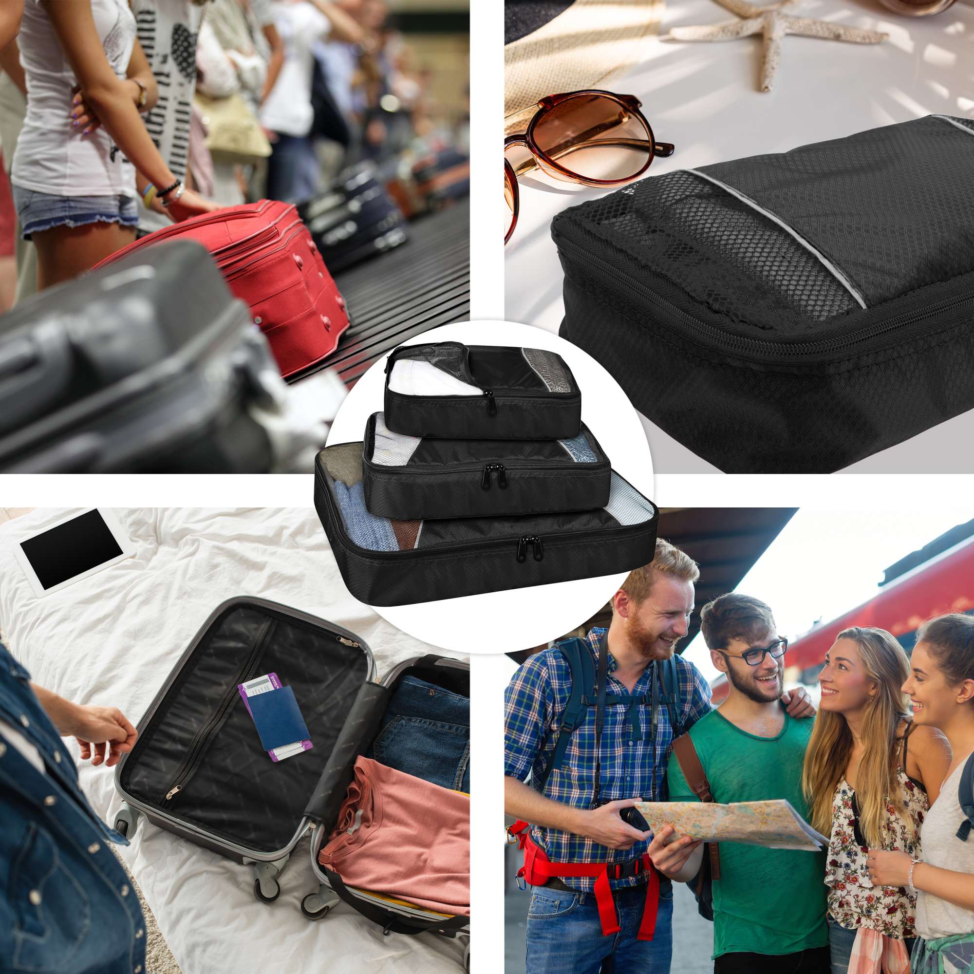 Maple Leaf Travel Packing Cubes - Set Of 3