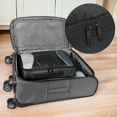 Maple Leaf Travel Packing Cubes - Set Of 3 Black,  Red