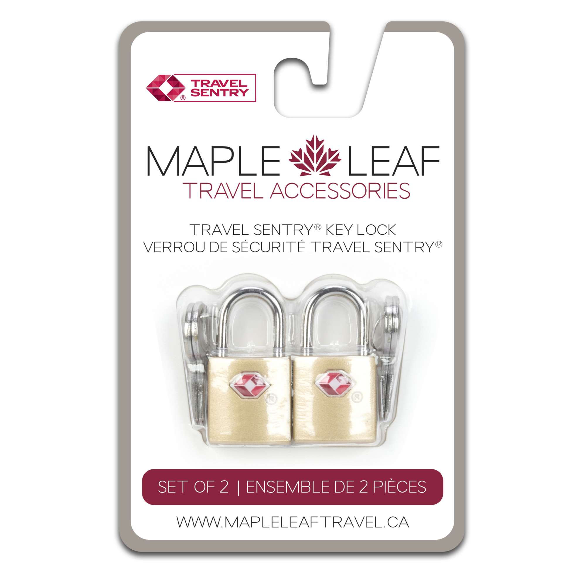 Maple Leaf Travel Sentry Key Locks (Set Of 2)