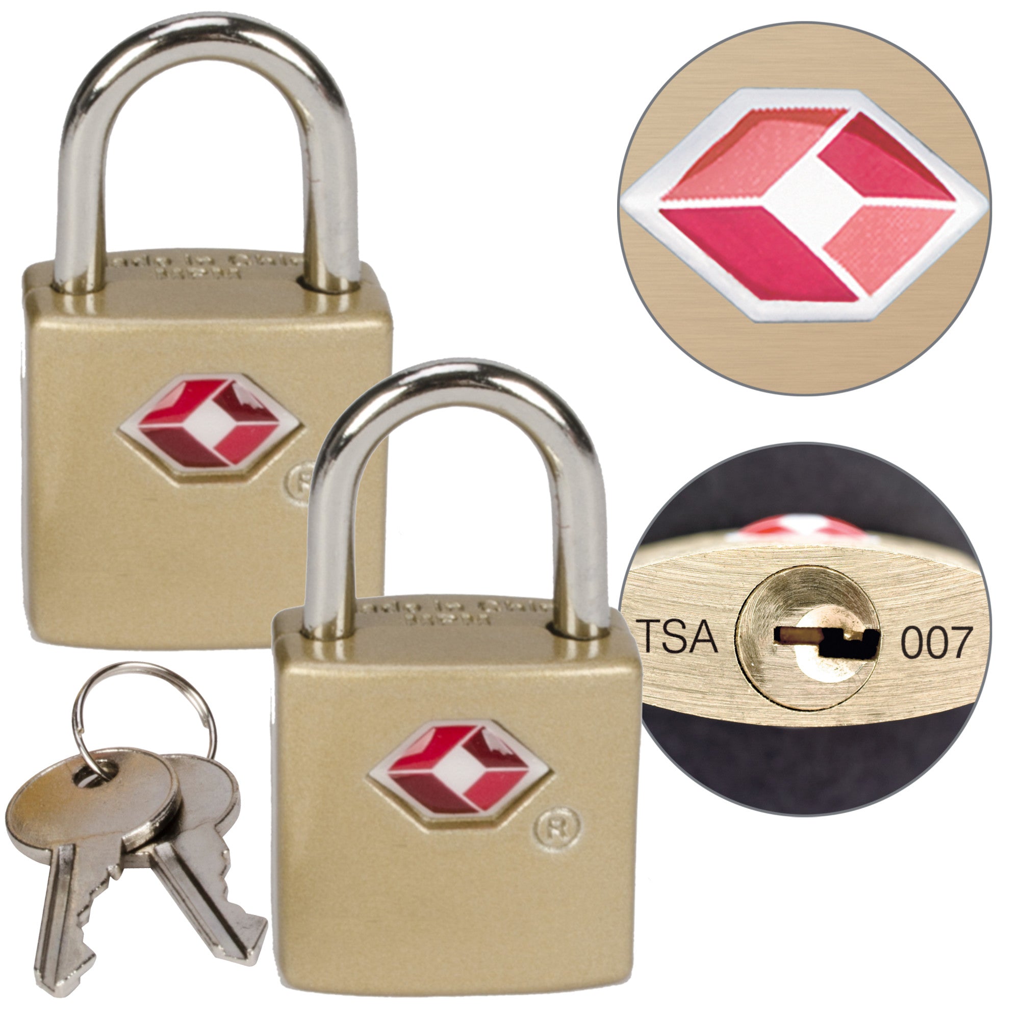 Maple Leaf Travel Sentry Key Locks (Set Of 2)