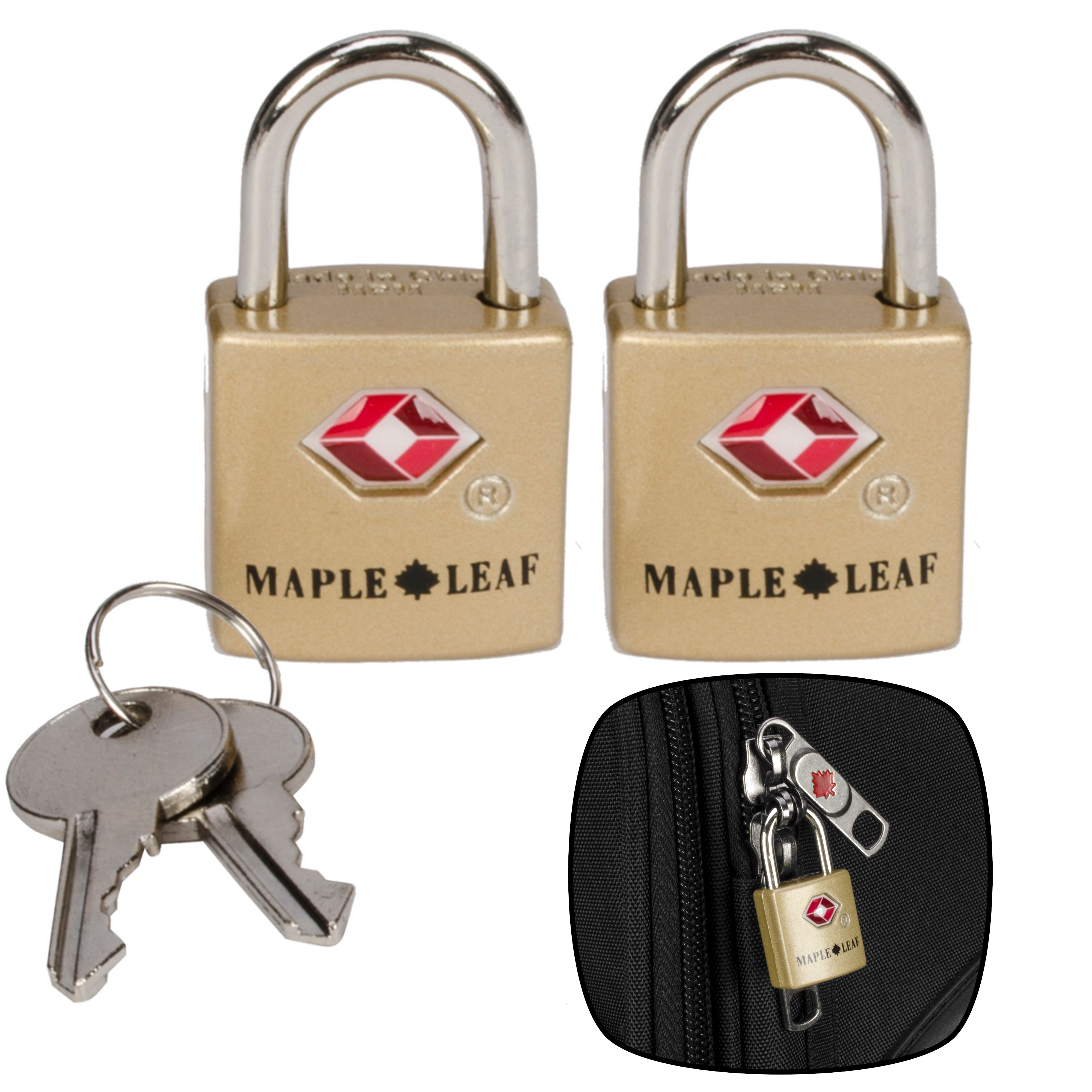 Maple Leaf Travel Sentry Key Locks (Set Of 2)